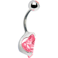 Load image into Gallery viewer, 10mm Spiral Rose Crystal Belly Ring Created with Crystals
