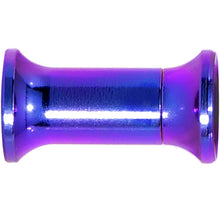 Load image into Gallery viewer, 6G Purple Anodized Titanium Steel Internally Threaded Screw Fit Plug
