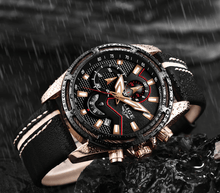 Load image into Gallery viewer, Waterproof Men's Sports  Watch With Leather Transparent Belts, Chronometers Day View Perfect Gift
