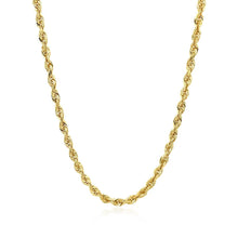 Load image into Gallery viewer, 3.0mm 14k Yellow Gold Solid Diamond Cut Rope Chain
