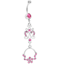 Load image into Gallery viewer, Pink Baroque Enchantment Chandelier Belly Ring
