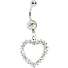 Load image into Gallery viewer, Passionate Aurora Hollow Heart Belly Ring
