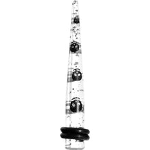 Load image into Gallery viewer, 4G Clear Acrylic Glitter Black Skull Confetti Taper
