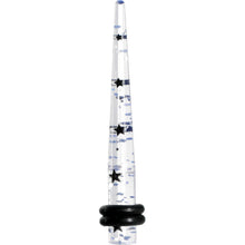 Load image into Gallery viewer, 6G Clear Acrylic Glitter Black Star Confetti Taper
