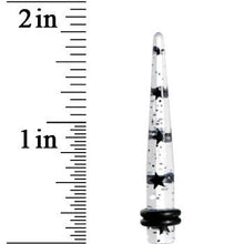 Load image into Gallery viewer, 4G Clear Acrylic Glitter Black Star Confetti Taper
