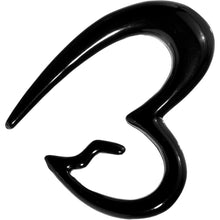 Load image into Gallery viewer, 0G Black Acrylic Broken Heart Taper
