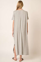 Load image into Gallery viewer, Side Slit Round Neck Short Sleeve Maxi Dress For Women – Casual and Chic Dress with Side Slits for a Relaxed yet Polished Look
