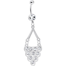 Load image into Gallery viewer, Crystalline Gem Lavish Lace Cascade Dangle Belly Ring
