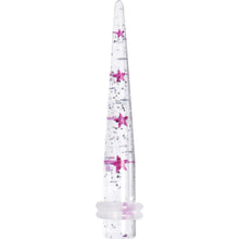 Load image into Gallery viewer, 2G Clear Acrylic Glitter Purple Star Confetti Taper
