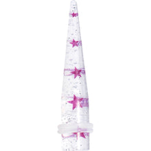 Load image into Gallery viewer, 00G Clear Acrylic Glitter Purple Star Confetti Taper

