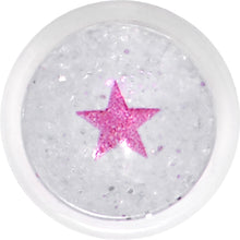 Load image into Gallery viewer, 9/16 Clear Acrylic Glitter Purple Star Confetti Taper
