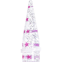 Load image into Gallery viewer, 5/8 Clear Acrylic Glitter Purple Star Confetti Taper
