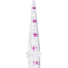 Load image into Gallery viewer, 0G Clear Acrylic Glitter Purple Star Confetti Taper
