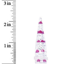 Load image into Gallery viewer, 9/16 Clear Acrylic Glitter Purple Heart Confetti Taper
