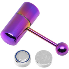 Load image into Gallery viewer, Purple Titanium LIX Vibrator Tongue Ring
