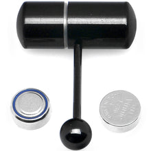 Load image into Gallery viewer, Black Titanium LIX Vibrator Tongue Ring
