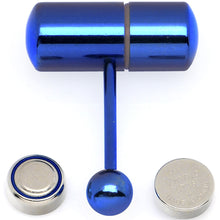Load image into Gallery viewer, Blue Titanium LIX Vibrator Tongue Ring
