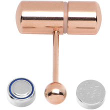 Load image into Gallery viewer, Rose Gold Titanium LIX Vibrator Tongue Ring
