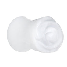 Load image into Gallery viewer, 1/2 White Rose Flower Acrylic Saddle Plug
