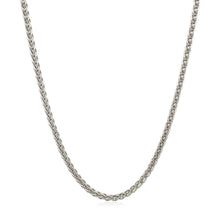 Load image into Gallery viewer, 2.1mm 14k White Gold Round Wheat Chain
