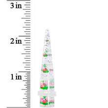 Load image into Gallery viewer, 00G Clear Acrylic Glitter Pink Cherry Confetti Taper

