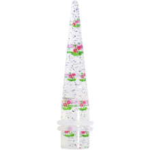 Load image into Gallery viewer, 1/2 Clear Acrylic Glitter Pink Cherry Confetti Taper
