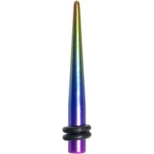 Load image into Gallery viewer, 6G Acrylic Electric Rainbow Straight Taper
