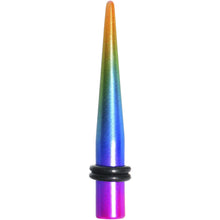 Load image into Gallery viewer, 2G Acrylic Electric Rainbow Straight Taper
