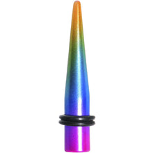 Load image into Gallery viewer, 0G Acrylic Electric Rainbow Straight Taper
