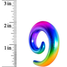 Load image into Gallery viewer, 1/2 Acrylic Electric Rainbow Spiral Taper
