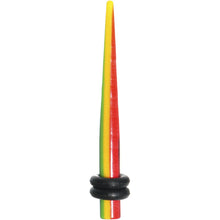 Load image into Gallery viewer, 8G Acrylic Rasta Stripes Straight Taper

