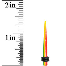 Load image into Gallery viewer, 8G Acrylic Rasta Stripes Straight Taper
