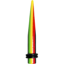 Load image into Gallery viewer, 2G Acrylic Rasta Stripes Straight Taper
