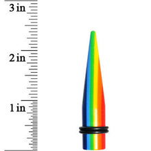 Load image into Gallery viewer, 1/2 Acrylic Retro Rainbow Straight Taper
