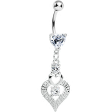 Load image into Gallery viewer, Crystalline Gem Lavish Heart Drops Belly Ring
