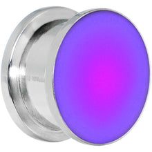 Load image into Gallery viewer, 5/8  Stainless Steel Purple LED Light Up Screw Fit Plug

