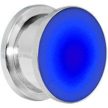 Load image into Gallery viewer, 5/8 Stainless Steel Blue LED Light Up Screw Fit Plug
