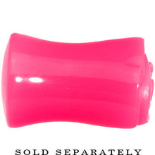 Load image into Gallery viewer, 00G Pink Rose Flower Acrylic Saddle Plug

