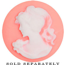 Load image into Gallery viewer, 20mm Pink Victorian Cameo Saddle Plug
