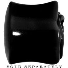 Load image into Gallery viewer, 18mm Black Rose Flower Acrylic Saddle Plug
