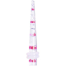 Load image into Gallery viewer, Clear Acrylic Glitter Pink Heart Confetti Taper 8G to 16mm

