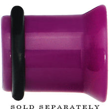 Load image into Gallery viewer, 5/8 Purple Acrylic White Star Single Flare Plug
