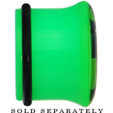 Load image into Gallery viewer, 7/8 Green Acrylic I Heart Dinosaur Single Flare Plug
