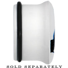 Load image into Gallery viewer, 24mm White Acrylic Panda Bear Single Flare Plug
