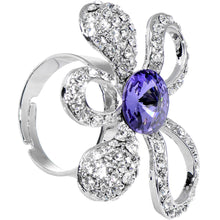 Load image into Gallery viewer, Crystalline Daisy Flower Adjustable Ring
