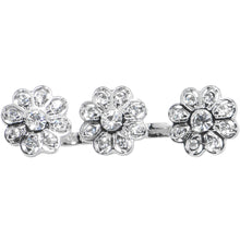 Load image into Gallery viewer, Trio of Gem Flowers Double Finger Ring
