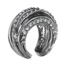 Load image into Gallery viewer, Multi Row Dazzling Gem Adjustable Ring
