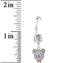Load image into Gallery viewer, Crystalline Gem Teddy bear Delight Belly Ring
