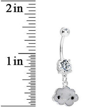 Load image into Gallery viewer, Crystalline Gem Smiling Cloud Belly Ring
