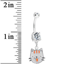 Load image into Gallery viewer, Crystalline Gem Kitty Cat Delight Belly Ring
